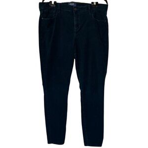 Women's Old Navy Rockstar Mid-Rise Teal Blue Corduroy Pants Cotton Blend Size 14